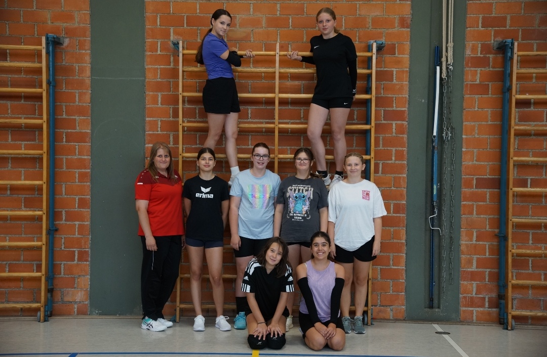 Volley-Mädels Mannschaftsfoto